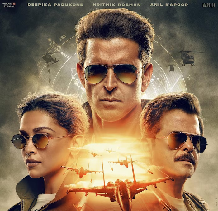 Anil Kapoor, Hrithik Roshan, and Deepika Padukone, starring Fighter (2024) is based on the Balakot air strike following the Pulwama attack. Directed by Siddharth Anand, the film is filled with thrilling air combat, action, and patriotism. Watch it on Netflix. (News18 Hindi) Anil Kapoor, Hrithik Roshan, and Deepika Padukone, starring Fighter (2024) is based on the Balakot air strike following the Pulwama attack. Directed by Siddharth Anand, the film is filled with thrilling air combat, action, and patriotism. Watch it on Netflix. (News18 Hindi)