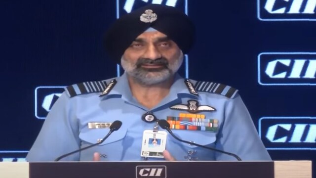 IAF Chief Air Chief Marshal AP Singh at CII event (CNN-News18)