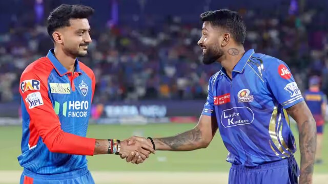  Delhi Capitals skipper  Axar Patel and Mumbai Indians skipper Hardik Pandya (BCCI)