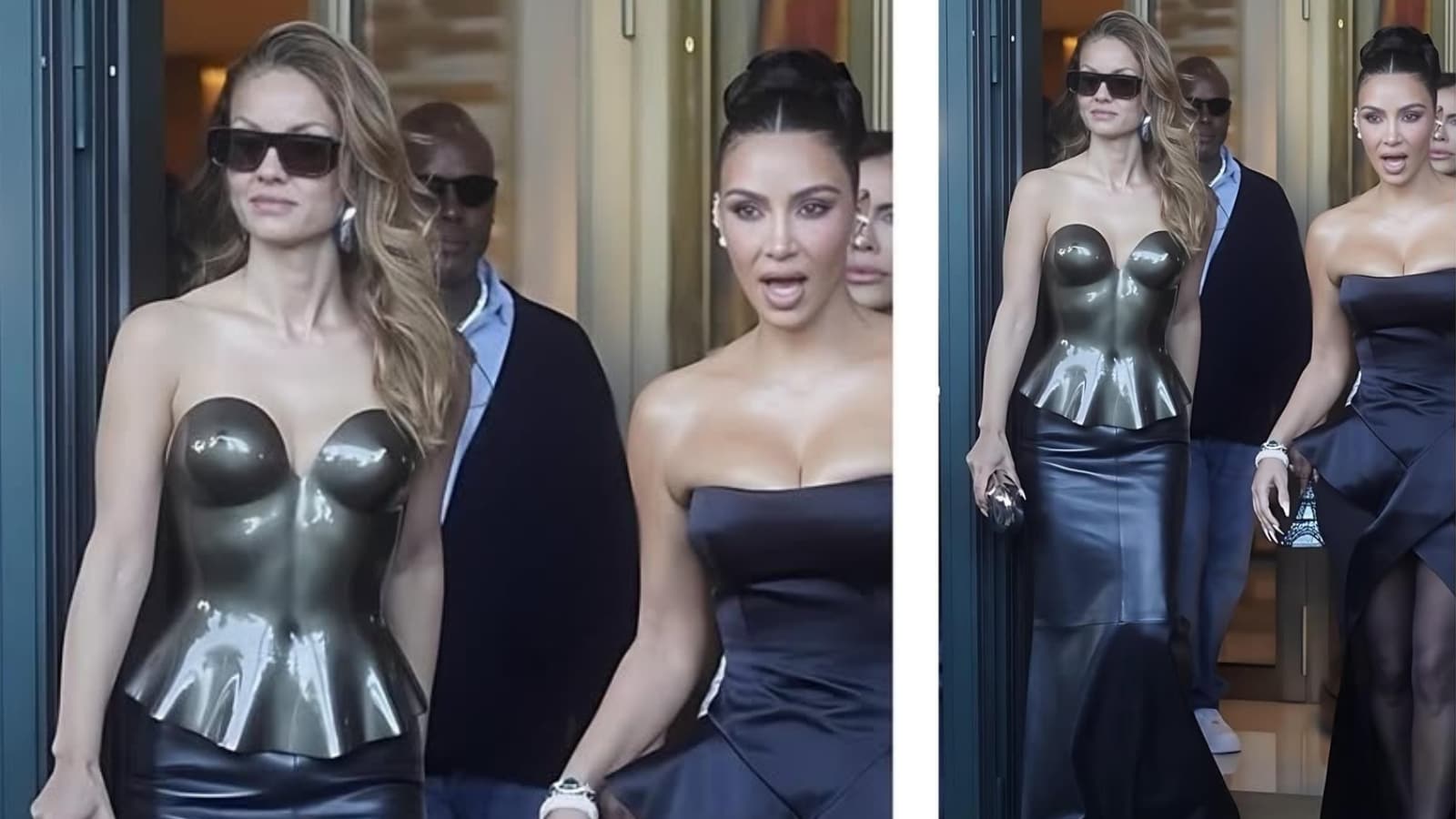 sachin and babi light blue dress Get Kim Kardashian's Balmain Bachelorette Party Dress For Way Less Than She  Spent main image 0