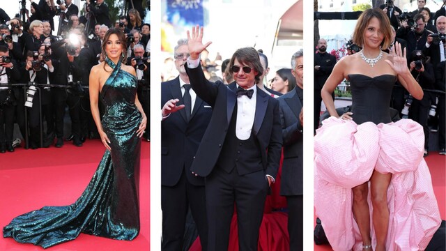 (L-R) Eva Longoria, Tom Cruise and Halle Berry at the 78th Festival de Cannes.

