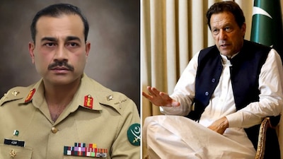 The message from Imran Khan (R) concluded with a personal and direct challenge to Field Marshal Asim Munir. File image/Reuters