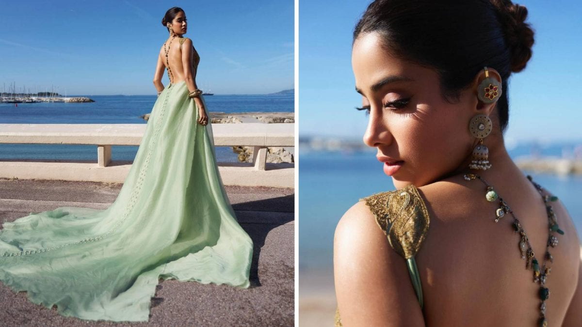 Janhvi Kapoor Wows In Backless Green Gown And Traditional Indian Jewels At Homebound Premiere