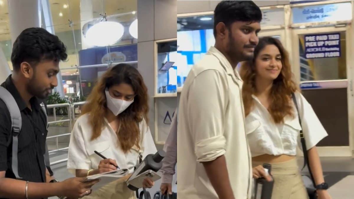 Keerthy Suresh Spotted Giving Autograph And Clicking Selfies With Fans At Airport | Watch