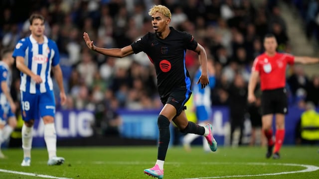 Lamine Yamal for Barcelona (AP)