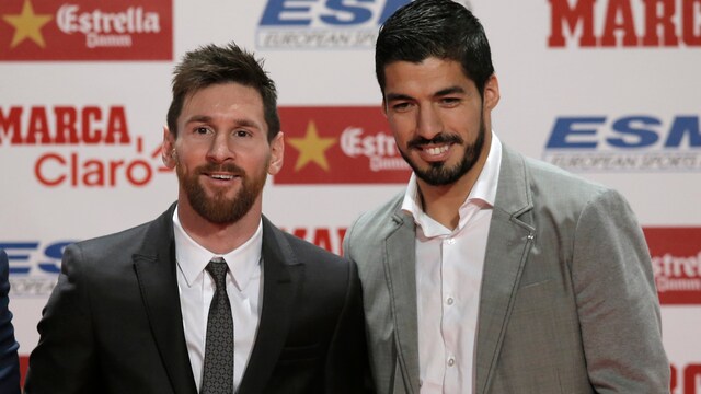 Lionel Messi and Luis Suarez (AP)