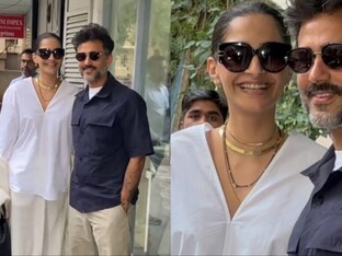 Sonam Kapoor turned heads in a white shirt and skirt at her recent outing. Sonam Kapoor Keeps It Stylish In A White Shirt And Skirt On Her Anniversary