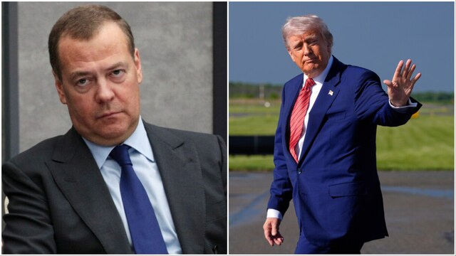Dmitry Medvedev (L) /Donald Trump (R) (Photos: PTI)