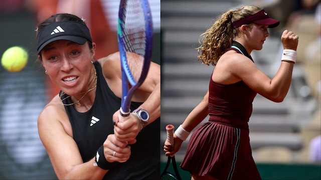 Jessica Pegula, Mirra Andreeva in action at the French Open (AFP)