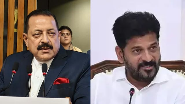 Union Minister Jitendra Singh and Telangana CM Revanth Reddy. (File)