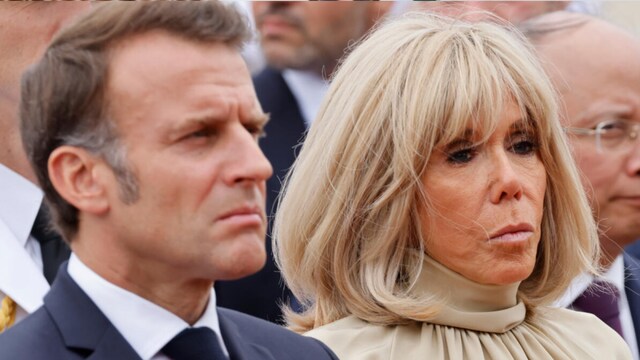 Emmanuel Macron and his wife Brigitte.