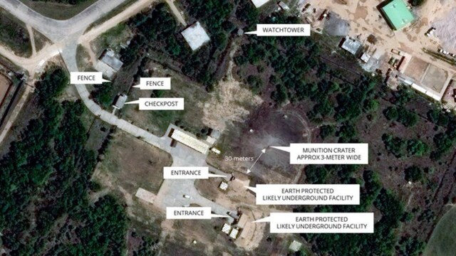 The primary image released depicts a substantial crater, indicative of a strike, within the highly secured complex of the air base.