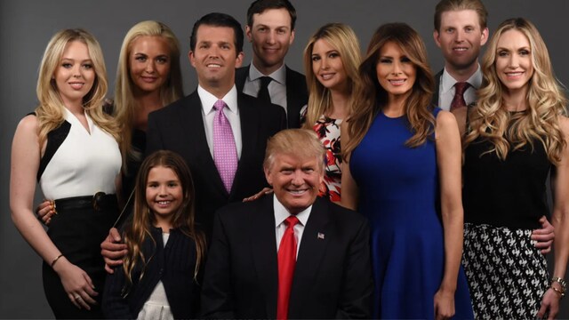 US President Donald Trump and his family.