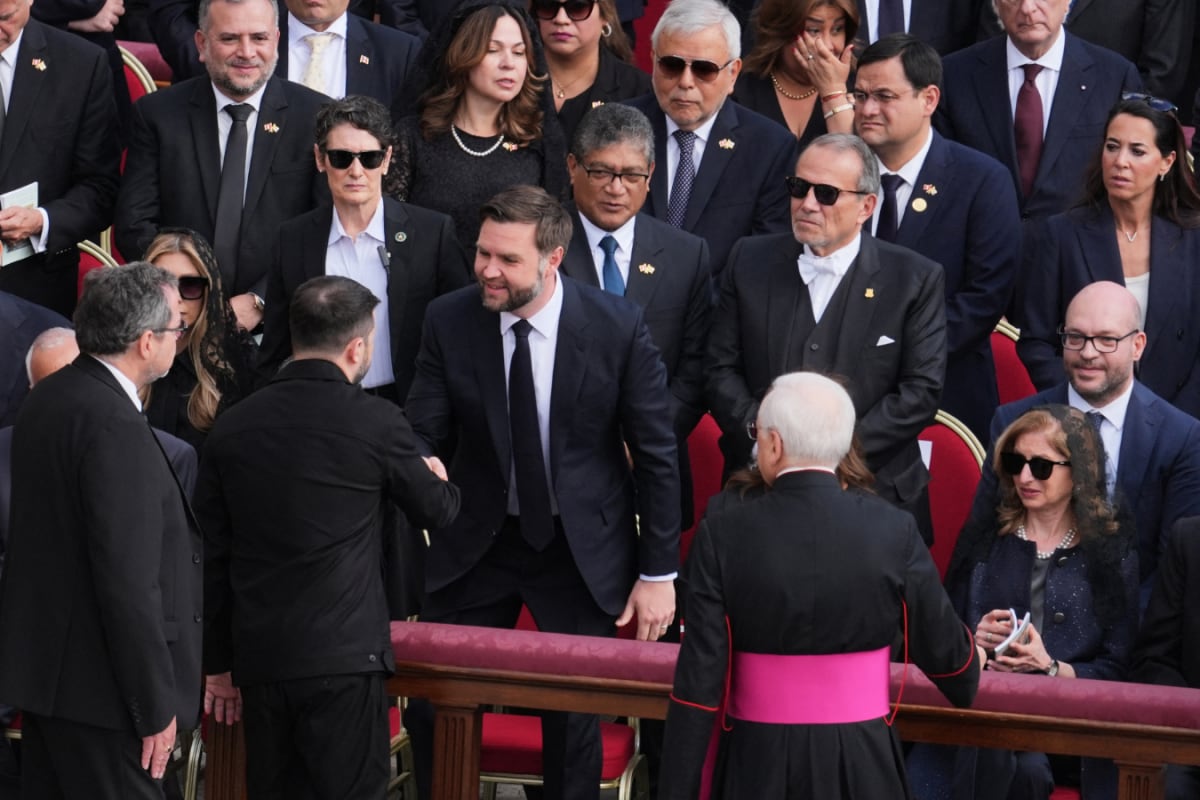JD Vance, Zelenskyy Share Terse Handshake At Vatican After Oval Office Showdown | Video
