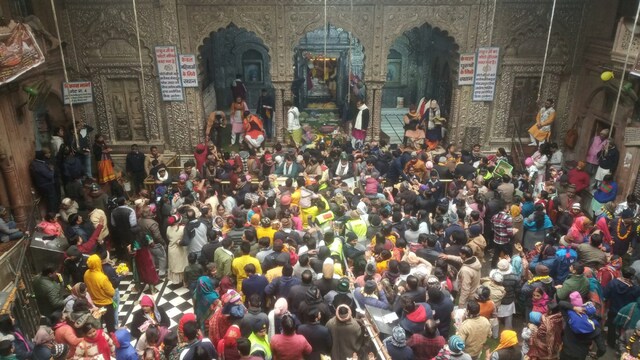 Devotees successful  Bankey Bihari temple, Vrindavan (File)