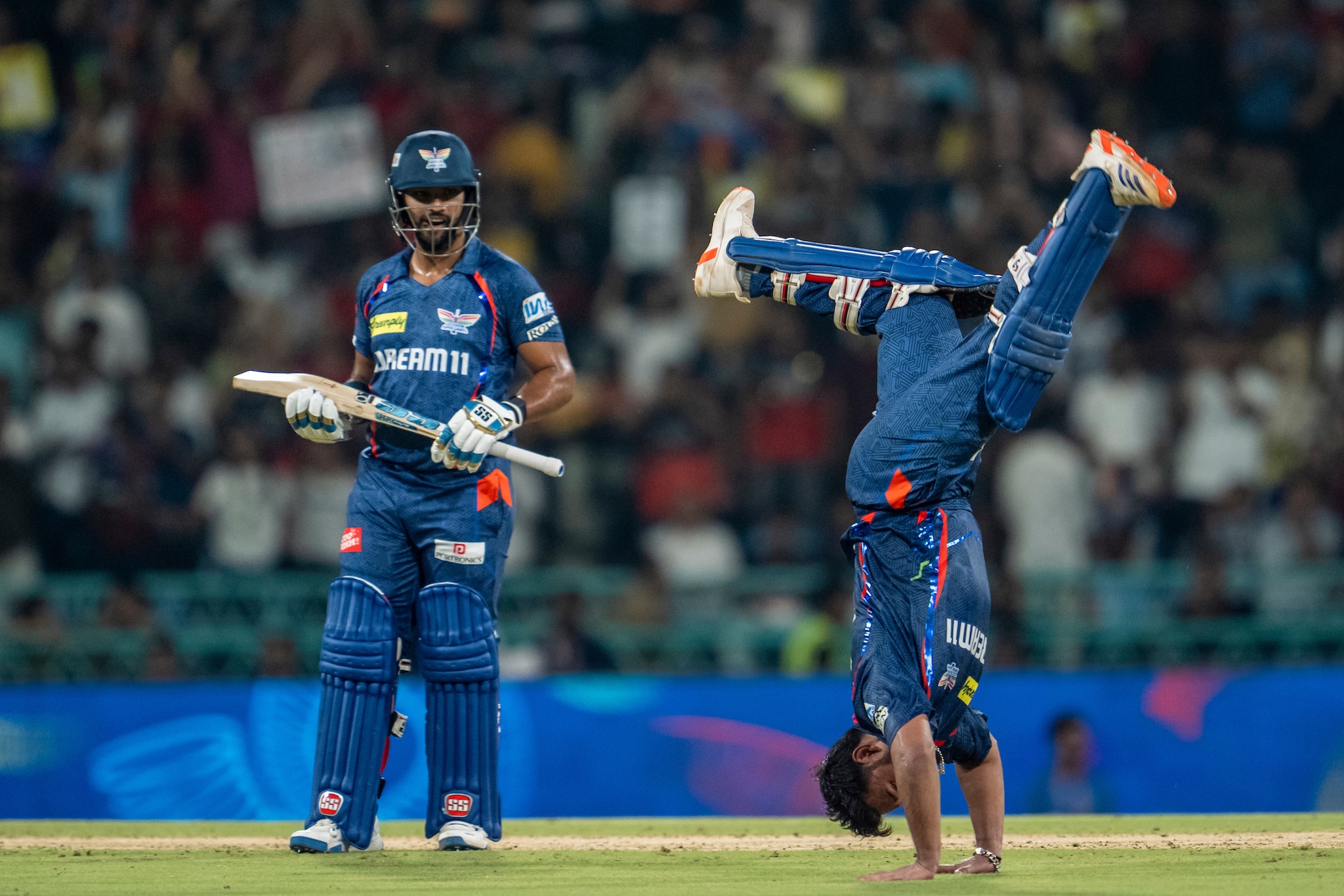 Although Marsh departed soon, Pant's blitzkrieg was nowhere near done, as the LSG skipper raced to a fiery century in just 52 balls (Sportzpics) Although Marsh departed soon, Pant's blitzkrieg was nowhere near done, as the LSG skipper raced to a fiery century in just 52 balls (Sportzpics)