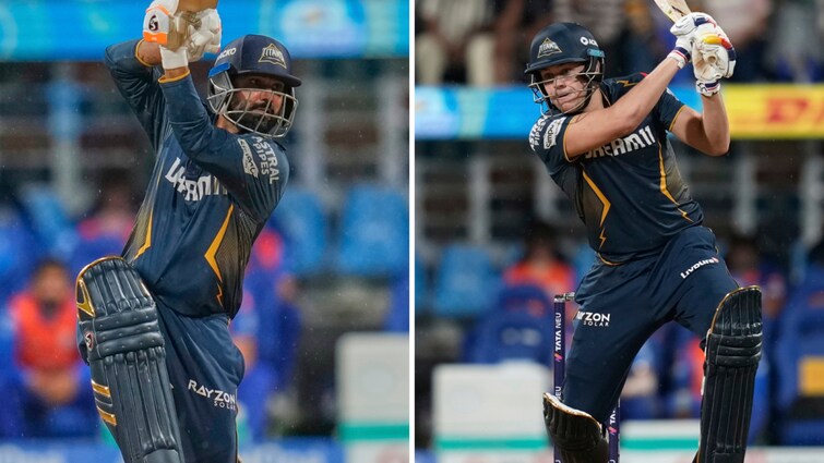 MI Vs GT, IPL 2025 In Photos: Coetzee, Tewatia Clinch Rain-Hit Thriller To Take 3-Wicket Win