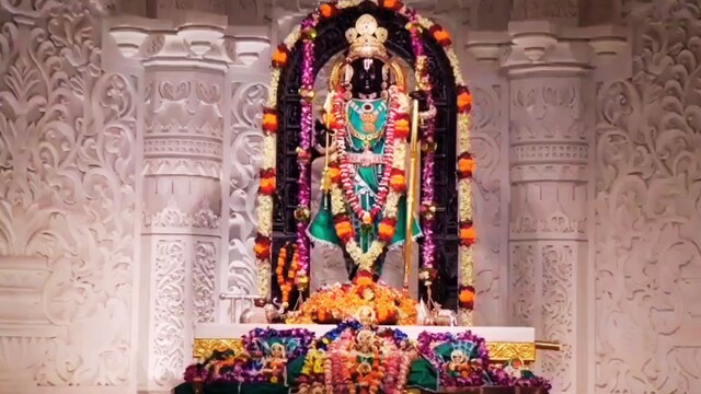 Ram Lalla idol at Ayodhya Ram Mandir (Local18)