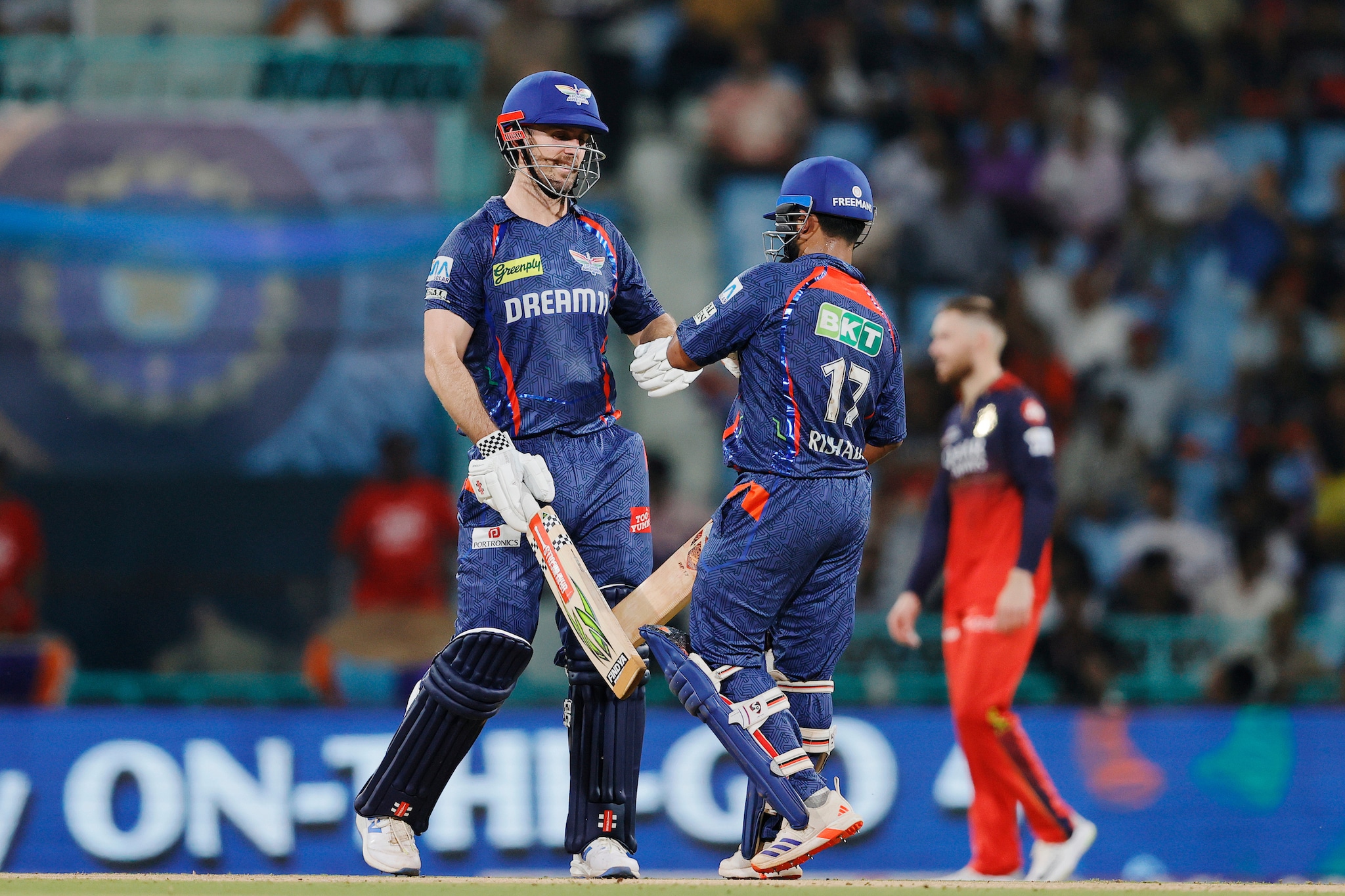 Marsh and Pant partnered together to bring up their personal fifties and a whopping 152-run partnership that anchored LSG's innings (Sportzpics) Marsh and Pant partnered together to bring up their personal fifties and a whopping 152-run partnership that anchored LSG's innings (Sportzpics)