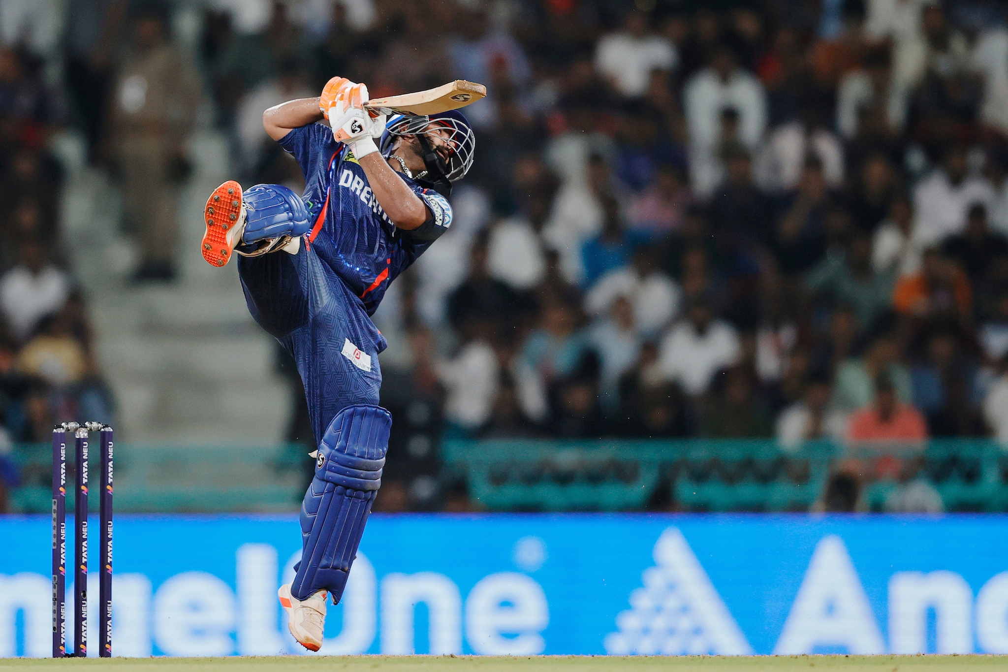 His onslaught continued till the end to help LSG post their highest-ever total of 227, as Pant ended hiw outing unbeaten on 118* (Sportzpics) His onslaught continued till the end to help LSG post their highest-ever total of 227, as Pant ended hiw outing unbeaten on 118* (Sportzpics)