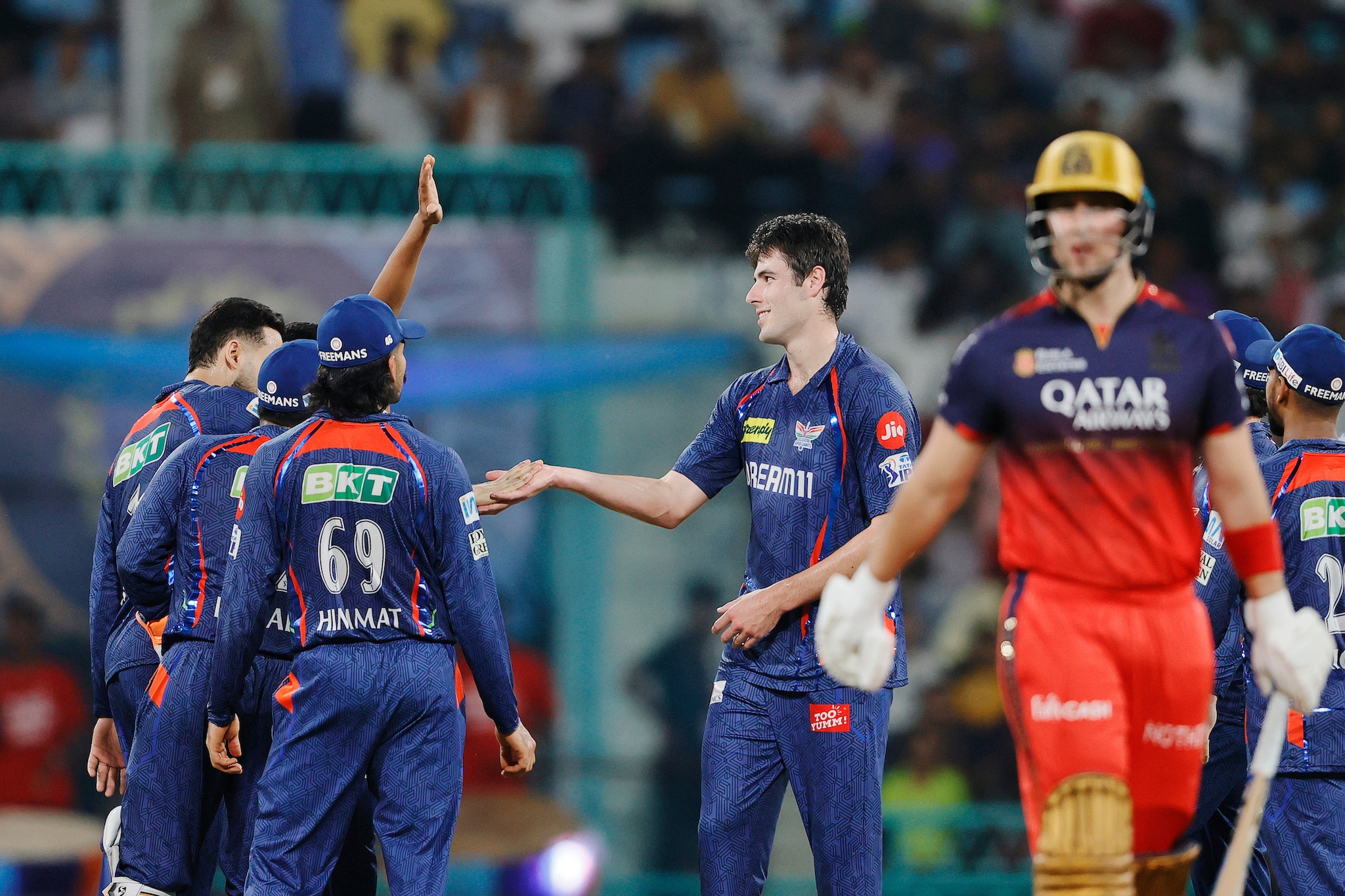 LSG though found their antidote in Will O;Rourke and Akash Singh, who scalped the top three to pile pressure on RCB (Sportzpics) LSG though found their antidote in Will O;Rourke and Akash Singh, who scalped the top three to pile pressure on RCB (Sportzpics)