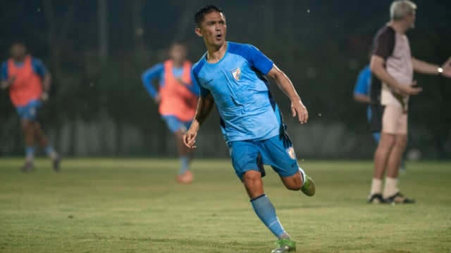 Sunil Chhetri in training (AIFF Media)
