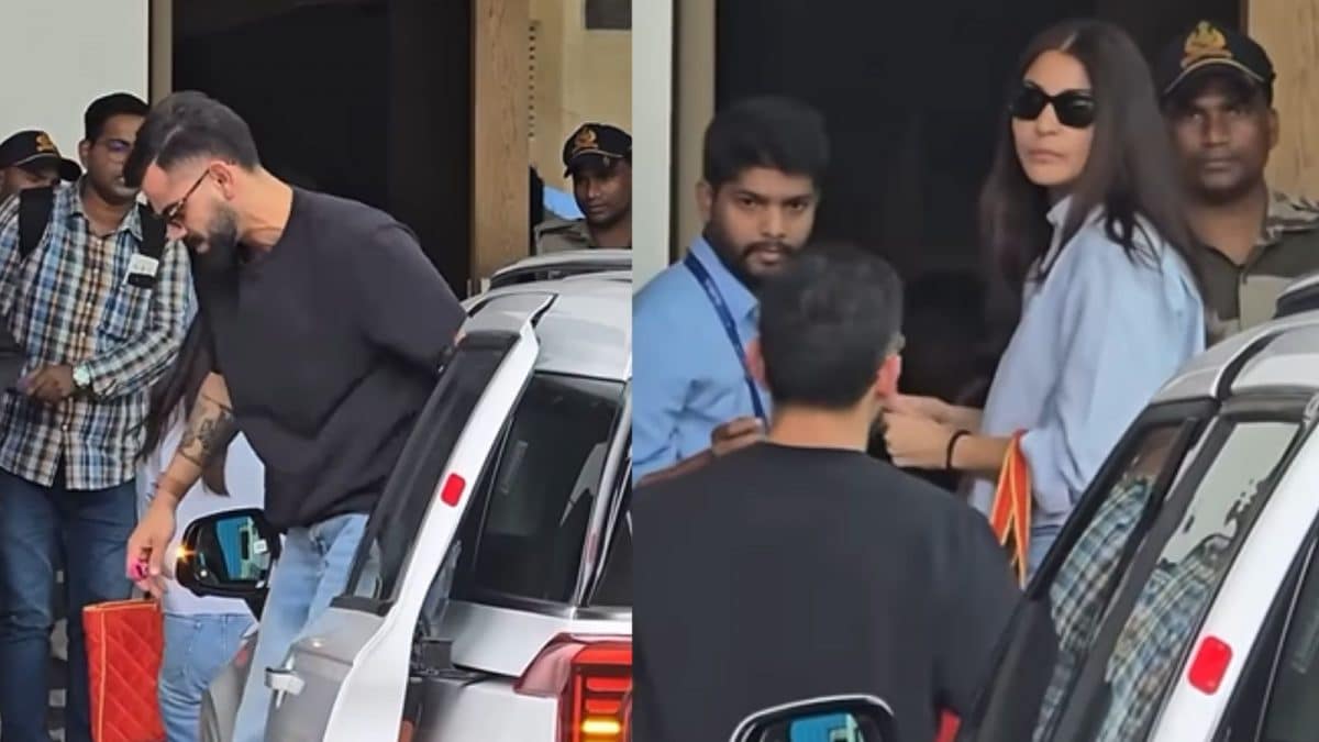 Virat Kohli and Anushka Sharma spotted jetting out of Mumbai