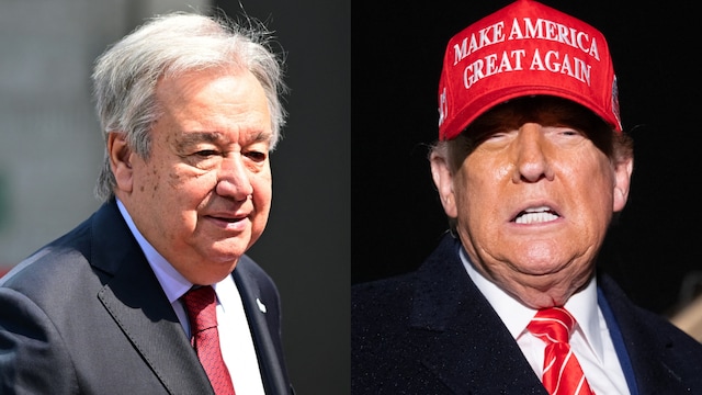 (Left) UN Secretary-General Antonio Guterres and (Right) US President Donald Trump. (AFP)