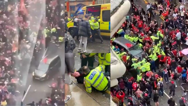 Car Plows Through Fans At Liverpool Trophy Parade.