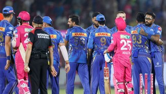 Mumbai Indians win during match 50 of the Indian Premier League season 18 (IPL 2025) between Rajasthan Royals and Mumbai Indians held at the Sawai Mansingh Stadium, Jaipur on the 1st May 2025. (Sportzpics) 