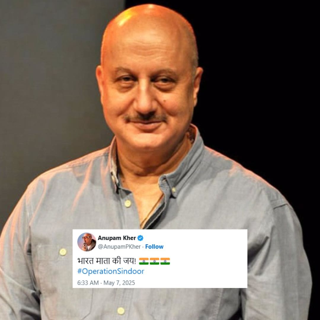Bollywood actor Anupam Kher took to X (formerly Twitter) to write, “Bharat Mata Ki Jai #OperationSindoor." (File Pic) Bollywood actor Anupam Kher took to X (formerly Twitter) to write, “Bharat Mata Ki Jai #OperationSindoor." (File Pic)