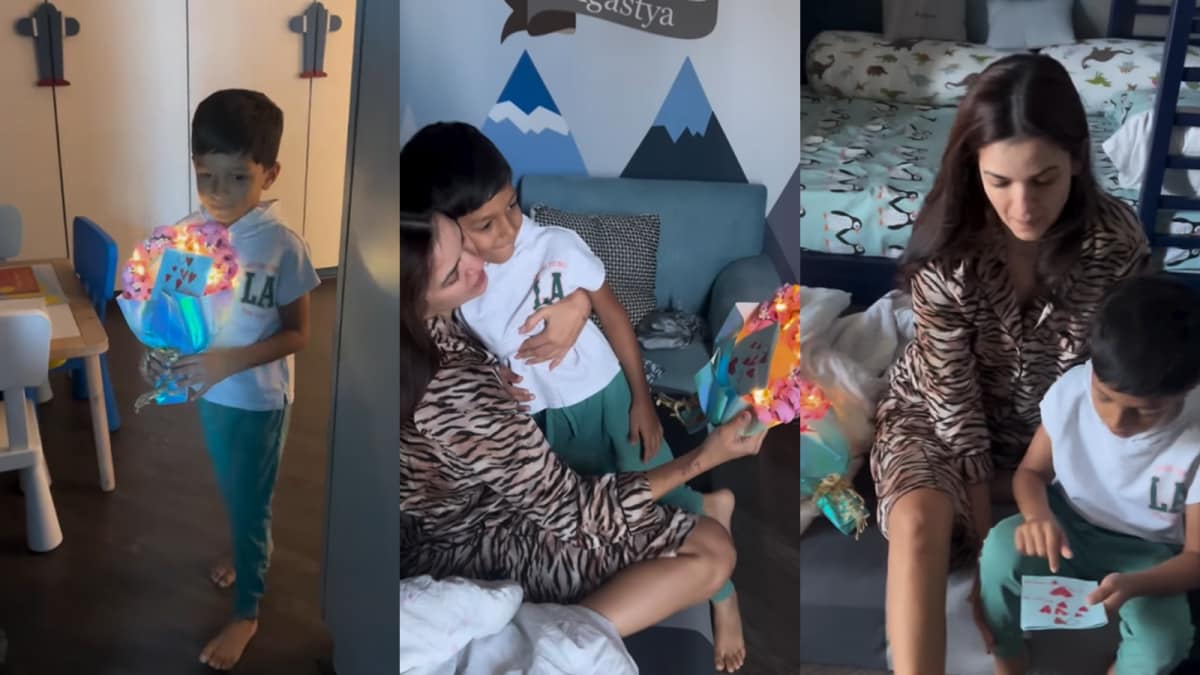 Natasa Stankovic Gets The Sweetest Surprise From Son Agastya On Mother’s Day | Watch Natasa Stankovic Gets The Sweetest Surprise From Son Agastya On Mother’s Day | Watch