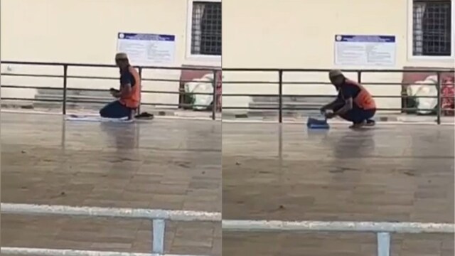 Muslim Man Offers Namaz Near Tirumala Temple Premises
