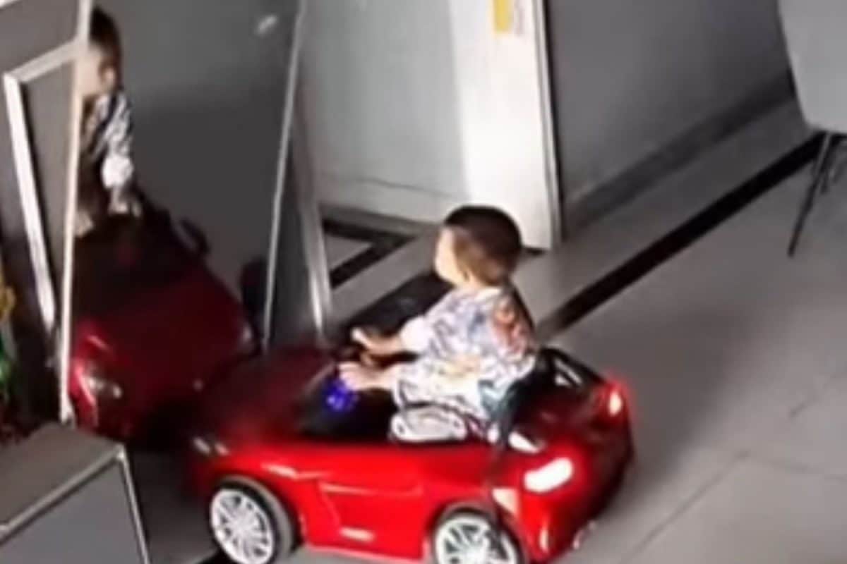 Watch: Toddler Crashes Toy Car, Breaks Mirror. His Reaction Is Meme Material