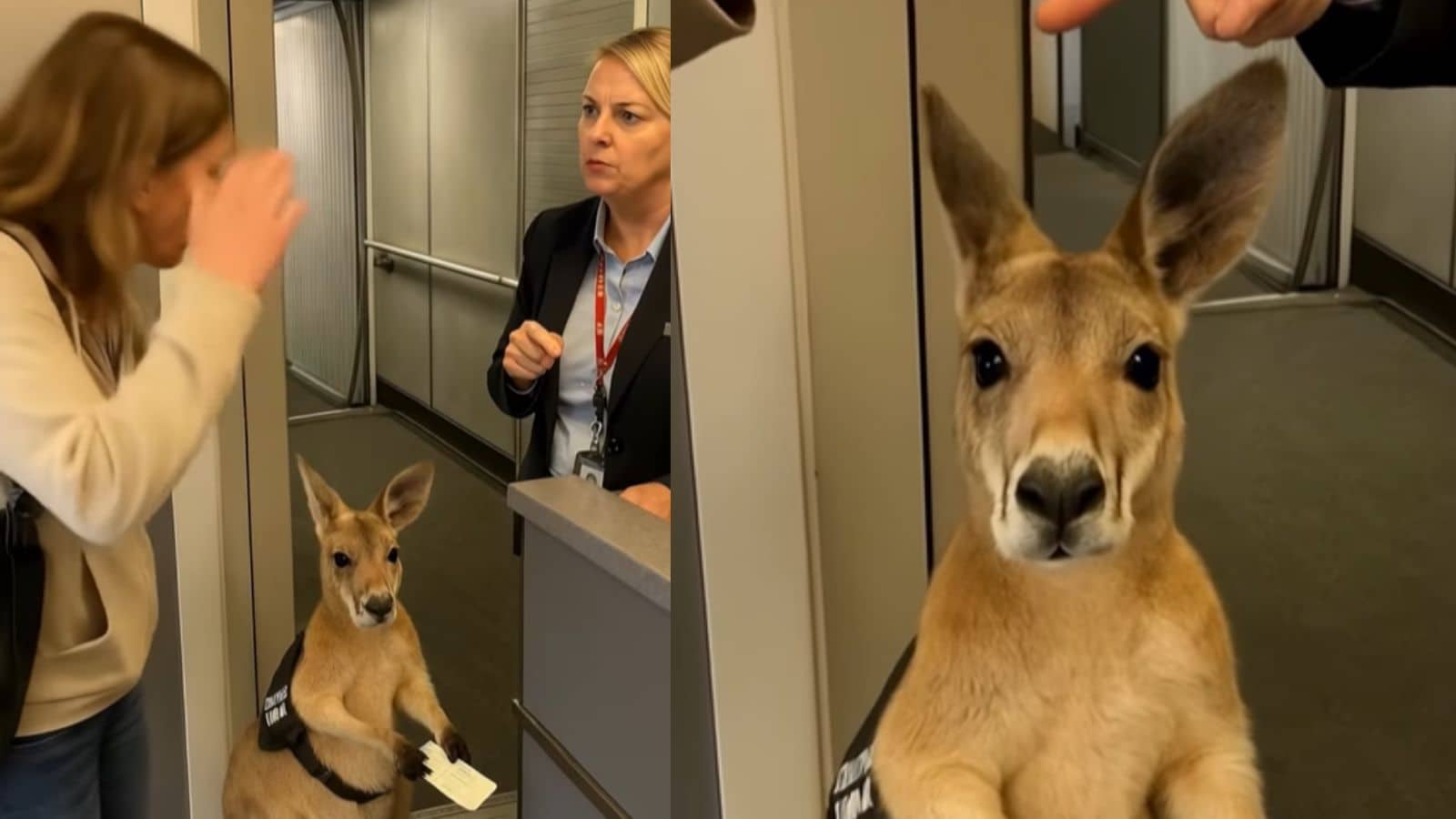 Kangaroo Shows Up At Airport Check-In With Boarding Pass, But Wait For The Twist