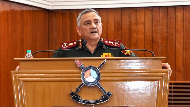 In this image released by @HQ_IDS_India via X on March 24, 2025, Chief of Defence Staff General Anil Chauhan during a visit to the College of Defence Management, in Secunderabad. (PTI)