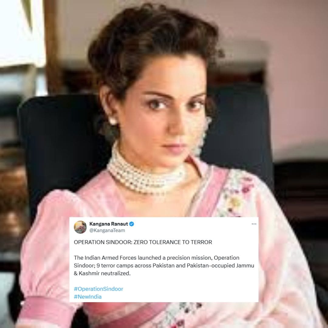 Kangana Ranaut took to her X handle and wrote, “Operation Sindoor: Zero tolerance to terror." She also posted videos from the April 22 Pahalgam attack, along with a clip of Prime Minister Narendra Modi’s speech, where he vowed a strong and fitting response to Pakistan. (File Pic) Kangana Ranaut took to her X handle and wrote, “Operation Sindoor: Zero tolerance to terror." She also posted videos from the April 22 Pahalgam attack, along with a clip of Prime Minister Narendra Modi’s speech, where he vowed a strong and fitting response to Pakistan. (File Pic)