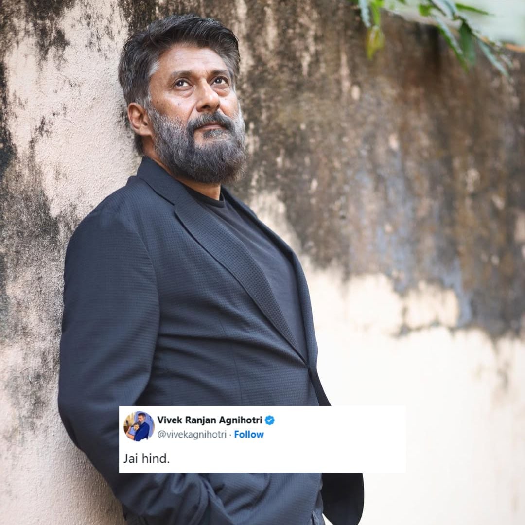 Director Vivek Agnihotri known for his hard-hitting film The Kashmir Files, took to X to write, “Jai Hind”. (File Pic) Director Vivek Agnihotri known for his hard-hitting film The Kashmir Files, took to X to write, “Jai Hind”. (File Pic)