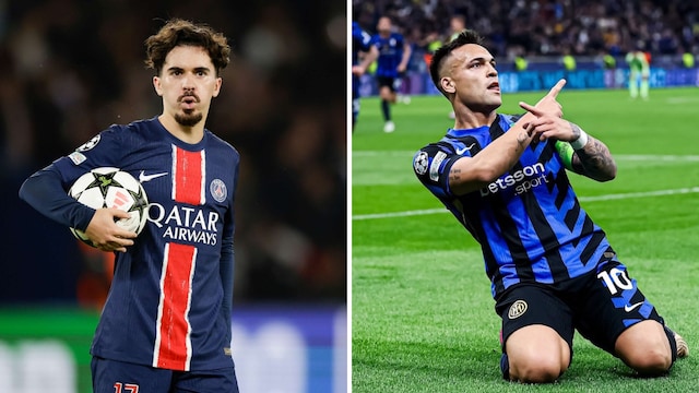 UEFA Champions League final, PSG's Vitinha and  Inter Milan's Lautaro Martinez (X)