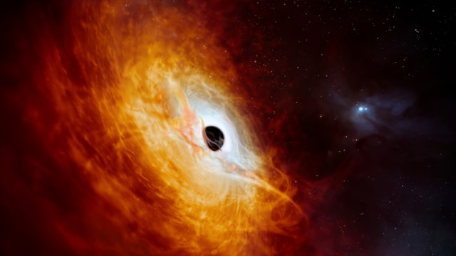 The spin of a black hole drags space-time, known as frame dragging, which can impart extra energy to particles moving in the same direction. (Representative/AP File)