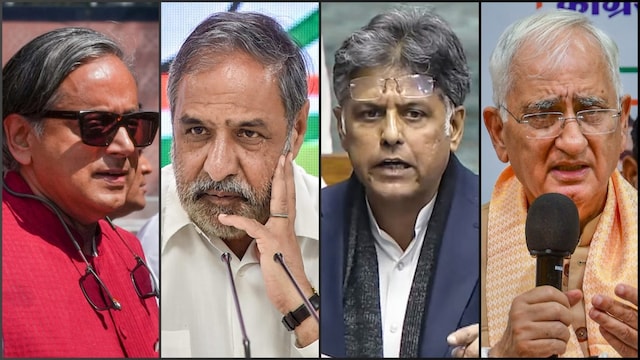 (From Left) Shashi Tharoor, Anand Sharma, Manish Tewari, and Salman Khurshid. (News18)