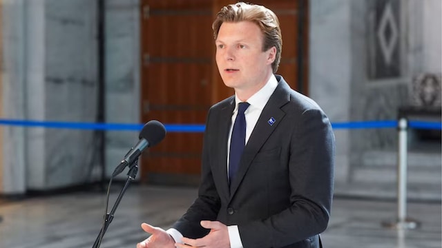 Dutch Minister of Defense Ruben Brekelmans attends a meeting of the Joint Expeditionary Force (JEF) in Oslo