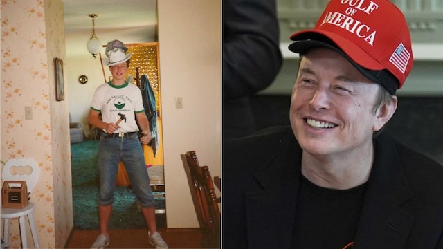 Elon Musk shared that the picture was from his mother's cousin's farm in Saskatchewan when he was aged 17.