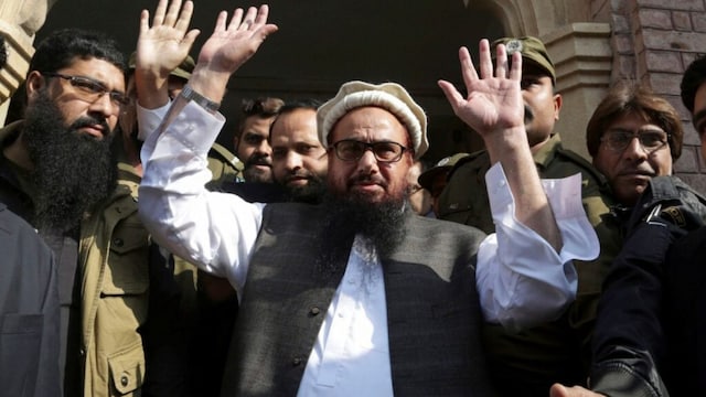 Hafiz Saeed filed a petition at Lahore HC, seeking to overturn his terror financing conviction. (PTI/File)