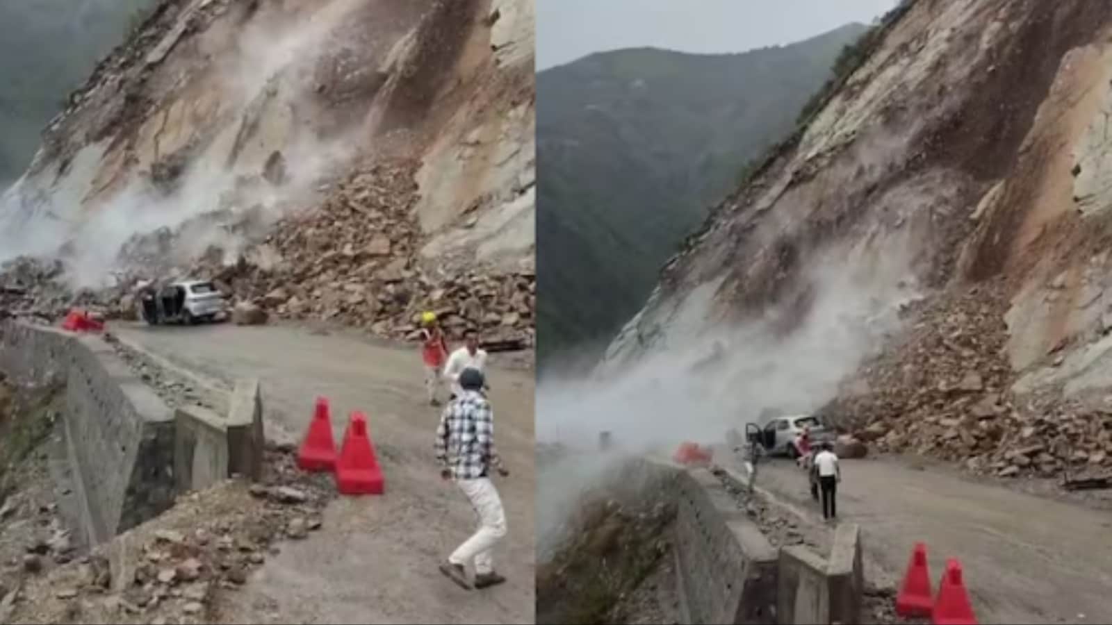 'Is Anyone Still In The Car?': Landslide Hits Himachal Highway, Caught On Camera | Watch