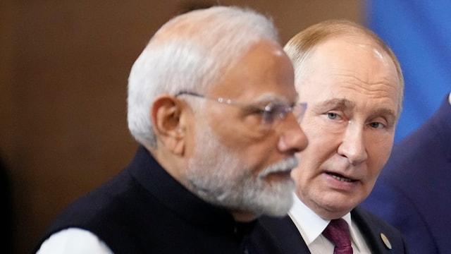Prime Minister Narendra Modi with Russian President Vladimir Putin. (AP file photo)