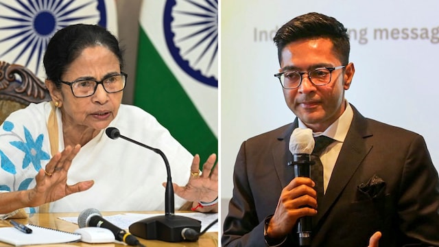 Mamata Banerjee and Abhishek Banerjee. (PTI)