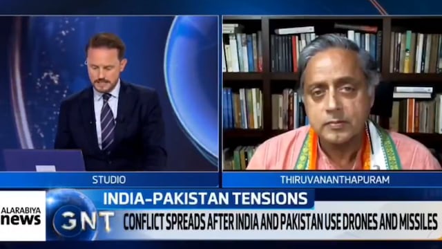 Shashi Tharoor's terrific response on India-Pakistan tensions on a Saudi Arabian news channel.