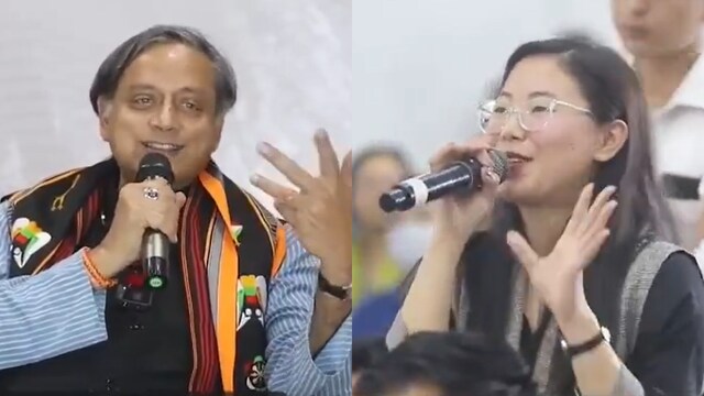 In the two-minute clip, Shashi Tharoor responds to a fan's compliment connected  his quality  and intelligence.
