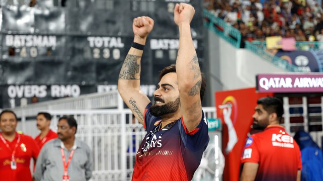 Virat Kohli present  holds the grounds   for astir   fifties successful  an IPL season. (BCCI Photo)